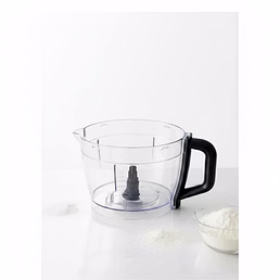 Food Processor Bowl, Clear with Black Handle, ABS Plastic, Compatible with FX1000 New &amp; Icon DLX Food Processor Models