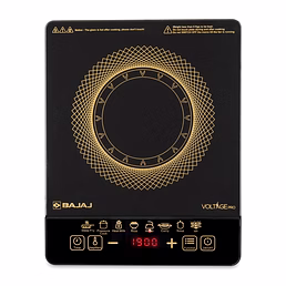 Bajaj ICX 190FS Induction Stove | 1900 Watts | Voltage Pro | Feather Touch Controls | 9 Preset Menu | Digital Display | 1 Yr Warranty 【Black】