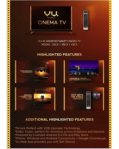 Vu Cinema 4K Android 43 inch with 3 Years Warranty-2