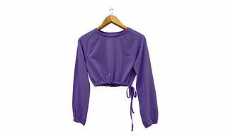 Skotch & Ice Raw Edge side string crop Top