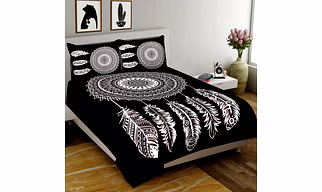 Premium Cotton Bedsheet King Size (93×108 inches) – (Dream Catcher)