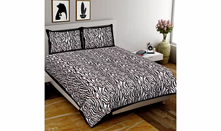 Premium Cotton Bedsheet King Size (93×108 inches) – (Tiger Print)