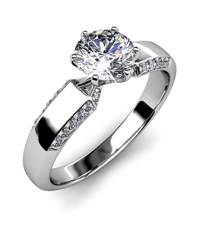 92.5 Sterling silver ring with Cubic Zirconia stone high polish nickel free rhodium plated-1