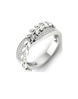92.5 Sterling silver ring with Cubic Zirconia stone high polish nickel free rhodium plated