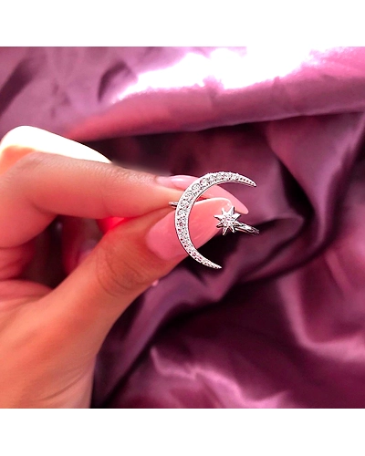 92.5 Sterling silver ring with Cubic Zirconia stone high polish nickel free rhodium plated-2
