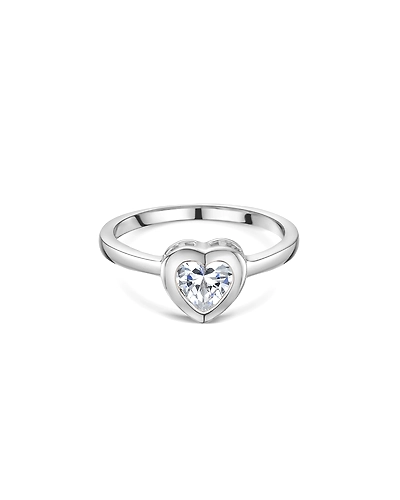 92.5 Sterling silver ring with Cubic Zirconia stone high polish nickel free rhodium plated-7