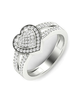 92.5 Sterling silver ring with Cubic Zirconia stone high polish nickel free rhodium plated