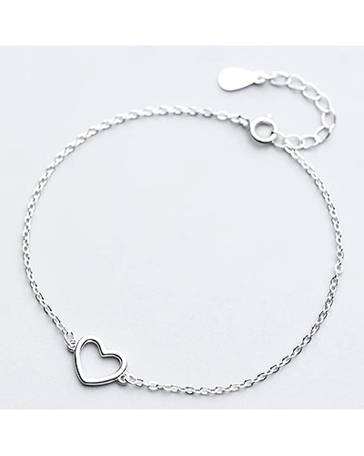 92.5 Sterling silver bracelet with Cubic Zirconia stone high polish nickel free rhodium plated-2