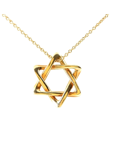 92.5 Sterling silver star of David Pendant high polish nickel free rhodium plated-4