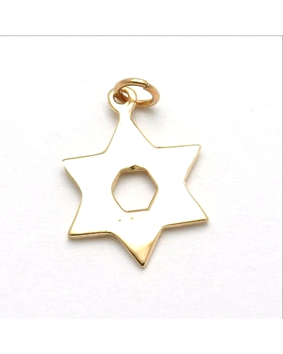 92.5 Sterling silver star of David Pendant high polish nickel free rhodium plated-2