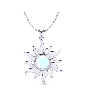 92.5 Sterling silver Pendant with Amethyst gemstone high polish nickel free rhodium plated