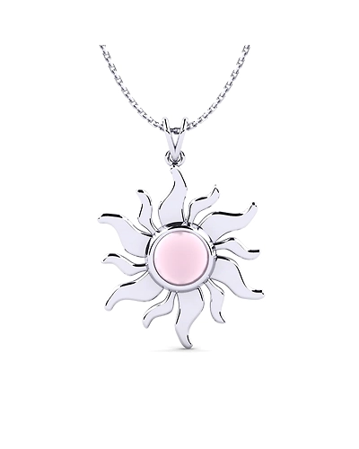 92.5 Sterling silver Pendant with Amethyst gemstone high polish nickel free rhodium plated-2