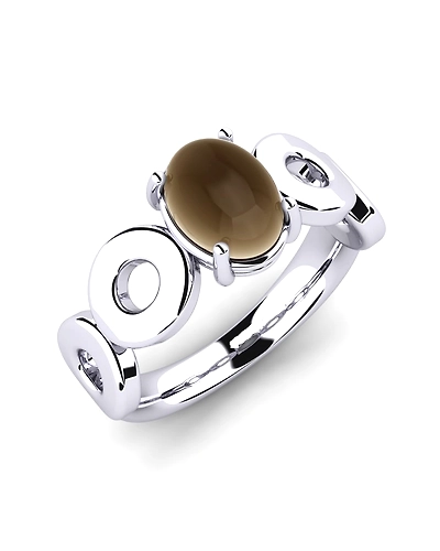 92.5 Sterling silver Ring with Amethyst gemstone high polish nickel free rhodium plated-2