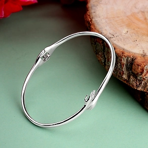 Silver Hug Bangle bracelet