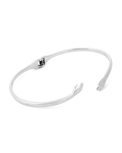 Silver Hug Bangle bracelet-2
