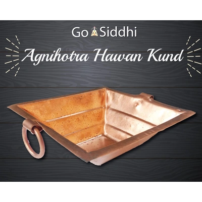 Copper Hawan kund / Agnihotra Kund ( L- 14.5cm , W - 14.5cm, H