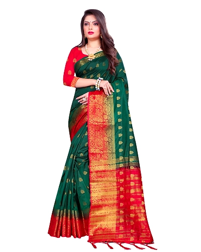 Shree Shakti Banarasi silk Saree-SSVGRN1144