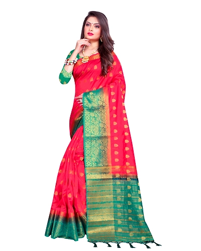 Shree Shakti Banarasi Silk Saree-SSSRED1144