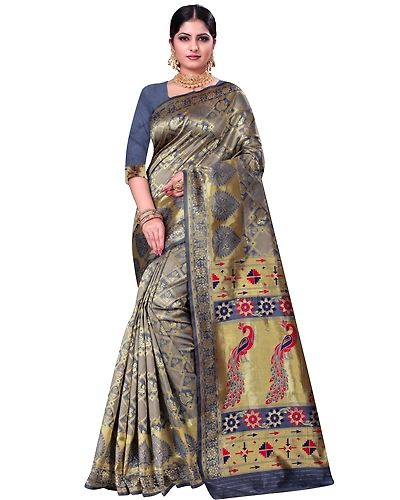 SHREE SHAKTI BANARASI SILK SAREE-SSV1001SR