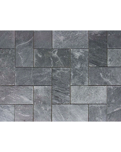Indian Silver Grey Slate Natural Quartzite Stone Tiles Split Surface Wall Cladding Flooring interior exterior decorative-Natural split surface-2