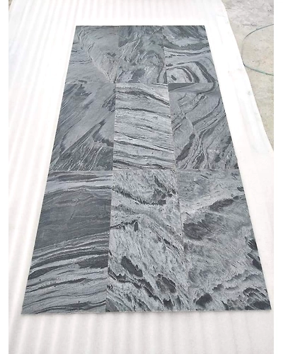Indian Silver Grey Slate Natural Quartzite Stone Tiles Split Surface Wall Cladding Flooring interior exterior decorative-12441564