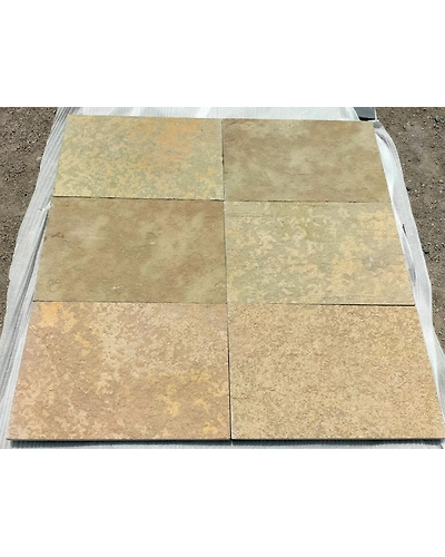 Tandur Yellow Limestone Paving Slabs-Natural-1