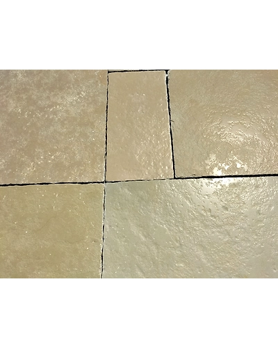 Tandur Yellow Limestone Paving Slabs-Antique-1