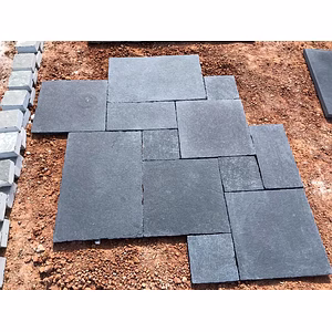 Kadappa Black Limestone Paving Slabs Exterior Garden Pavers Landscaping Pathways Flooring Patio packs Lime Black Pavement