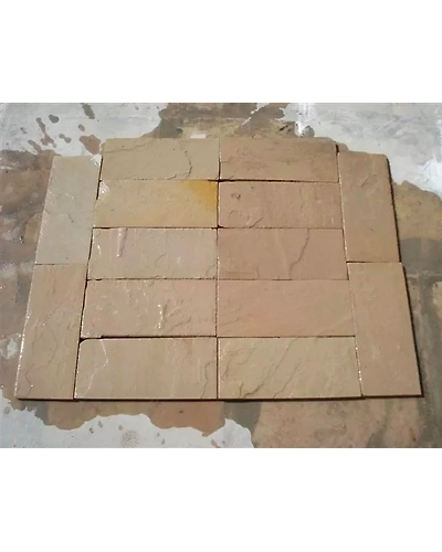 Cheap Price Dholpur Beige Sandstone paving slabs landscaping exterior pathways walkways floor and wall cladding elevation tiles-2