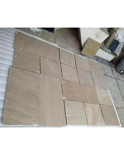 Raj Green Indian Sandstone Paving Slabs Tiles Decorative Outdoor High Quality Natural Garden Landscaping Pavers Patio Packs-1