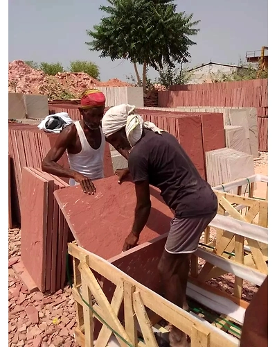 Agra Red Sandstone Paving Slabs Tiles on sale low maintenance outdoor flooring walkway exterior garden pathway paver`s-3