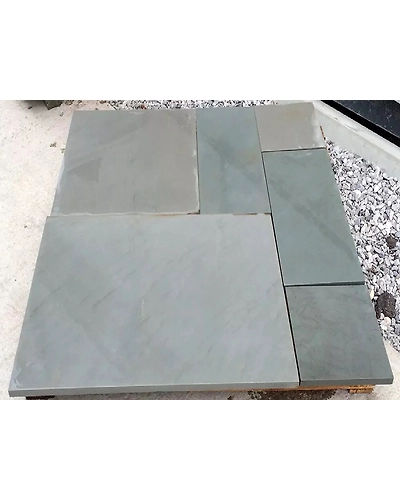 Sawn and Honed Kandla Grey Smooth Sandstone Contemporary Paving Slabs High Quality Cheap Tiles Patio Pack at Best Prices-1