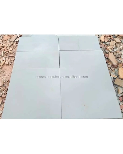 Sawn and Honed Kandla Grey Smooth Sandstone Contemporary Paving Slabs High Quality Cheap Tiles Patio Pack at Best Prices-2