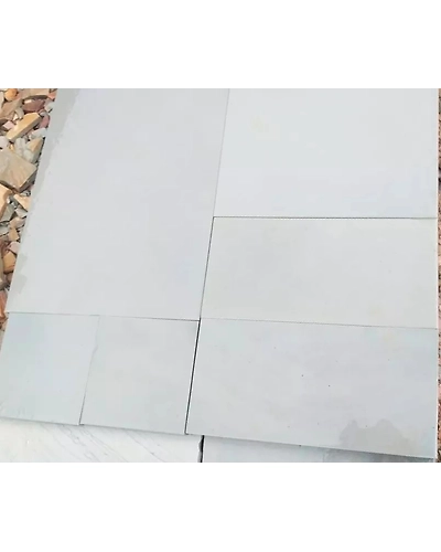 Sawn and Honed Kandla Grey Smooth Sandstone Contemporary Paving Slabs High Quality Cheap Tiles Patio Pack at Best Prices-3