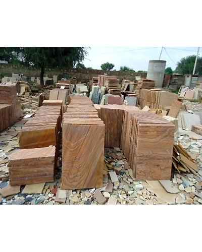 Indian Sandstone Rainbow Sawn Honed Tiles Outdoor Wall Cladding Garden Paving Slabs Mix Size Patio Pack Walkway Pavers Pavement-1