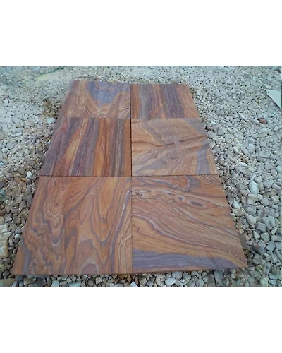 Indian Sandstone Rainbow Sawn Honed Tiles Outdoor Wall Cladding Garden Paving Slabs Mix Size Patio Pack Walkway Pavers Pavement-2