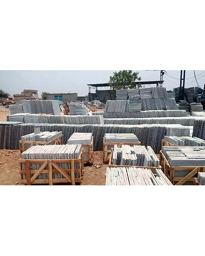 Sandstone Paving Slabs for Sell Grey Indian 100% Natural Grey Sandstone Tiles Best Price Kandla Courtyard Flag Slab Traditional-1