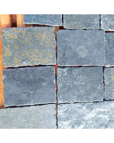 Chittor Black Indian Limestone Tumbled Paving Slabs Factory Price Flooring garden Pavement Landscaping Pavers pathways Walkways-12460454