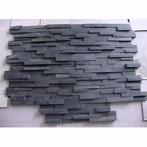 Indian Black Slate Interior Decoration Stone Panel Wall Cladding Walling Stone Garden Stone Floor Tile Natural Low Price