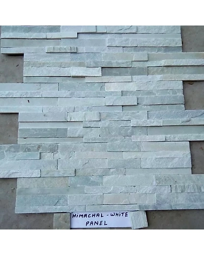 Indian Quartzite Slate Decorative Stones for Wall cladding and Floor Tiles Himachal White Quartzite Slate for Interior exterior-12461070