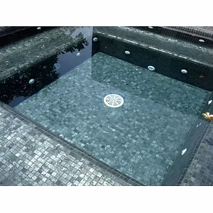 Honed and Brushed Silver Grey Quartzite Slate 100x100 mm Decorative Swimming Pool Floor Tiles Wall Cladding Stone Mosaic