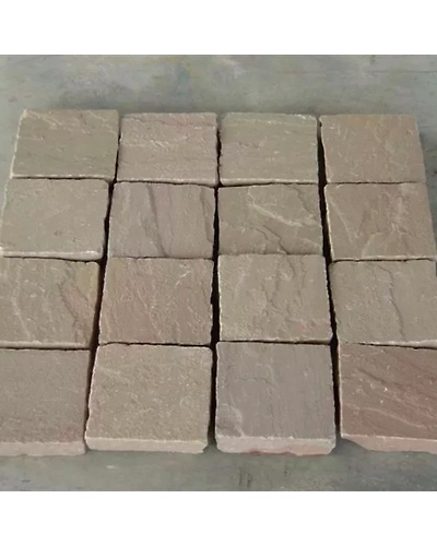 Premium Quality Autumn Brown Indian Sandstone Cobble Stones-1