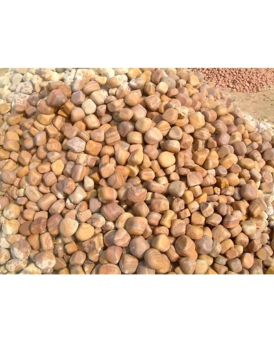 Indian Rainbow Sandstone Round Tumbled Decorative Pebble Stones for Garden Landscaping Decoration Walls Pathways-1