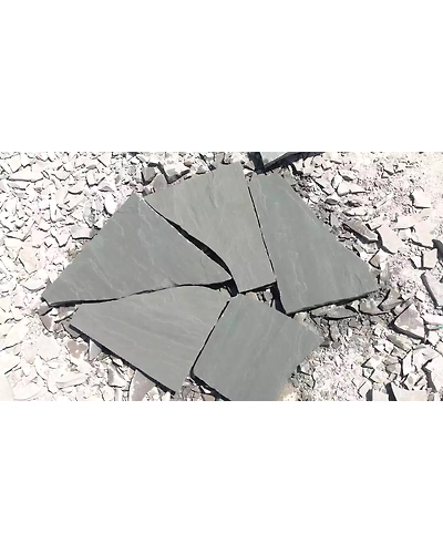 Kandla Grey Sandstone Irregular random size Paving tumbled finish crazy cladding Outdoor exterior designer flooring pathways-2