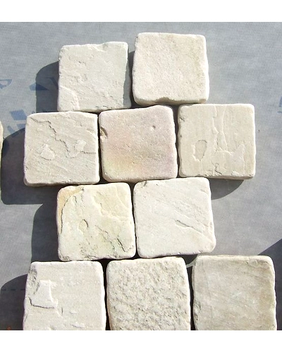Mint Sandstone Cobble Stone Outdoor Pavers Cheap Driveway Natural Patio Paver Tile Flooring Walkway Cube Paving Stone Setts-1