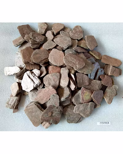Indian Copper Slate Aggregates Paddle Stones Crushed Tumbled Pebbles for Landscaping Garden Planters Decoration Cheap Price Sale-12463898