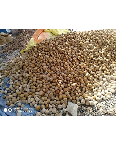 Decorative Round Tumbled Sandstone Pebble Stones Teakwood Garden Landscaping Outdoor Water features Ornamental Artifacts Cheap-3