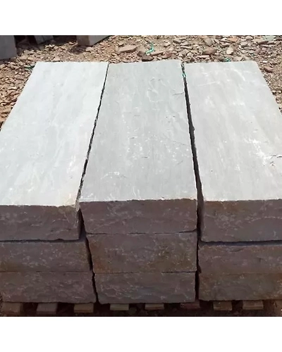 Low Maintenance Kandla Grey Indian Sandstone Natural Surface Garden Steps Heavy Duty outdoor Landscape Stair Treads-12463918