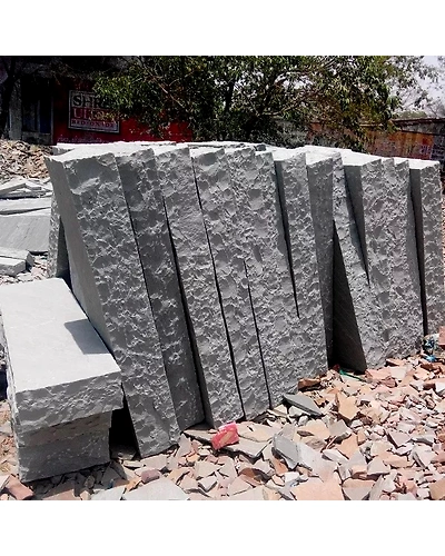 Low Maintenance Kandla Grey Indian Sandstone Natural Surface Garden Steps Heavy Duty outdoor Landscape Stair Treads-1