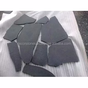 Kadappa Black Limestone Irregular Size Flagstone slabs for paving and cladding irregular size random crazy paving